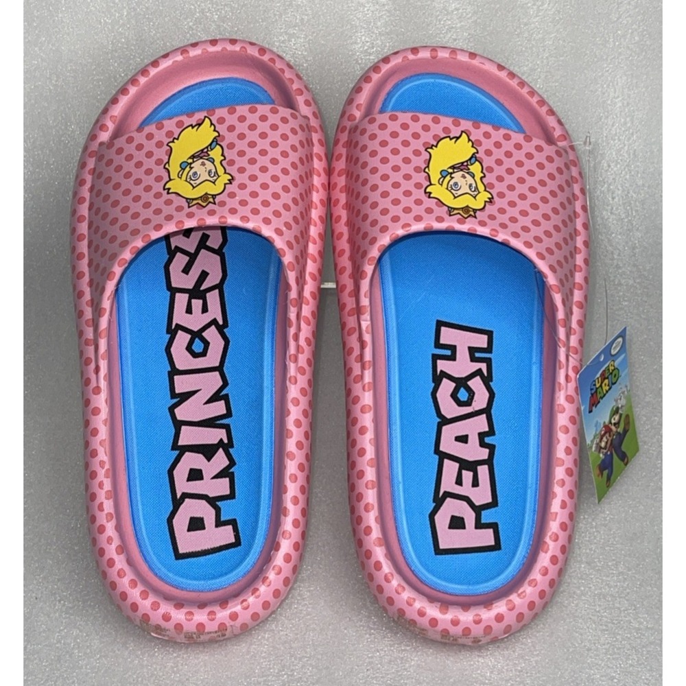 Ground Up Princess Peach Slides Slip On Pink Sandals Super Mario Women's Size 10 - Picture 12 of 16